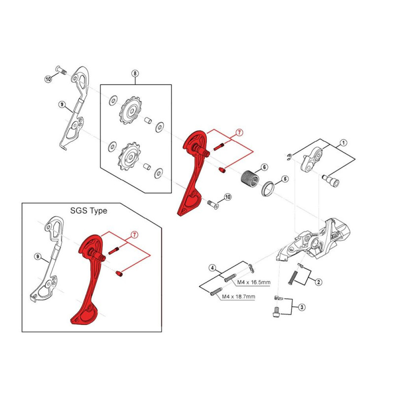 chape externe dérailleur shimano M780