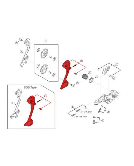 chape externe dérailleur shimano M780